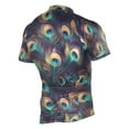 thumbnail image 2 of joogoo Abstract Peacock Feathers-p6 Pattern Men's Cycling Jerseys Mountain Bike Short Sleeve Tops 3XL, 2 of 7