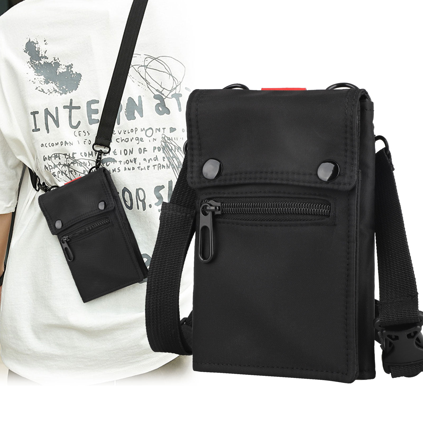 Casual Wterroof Nylon Bag Shoulder Messenger Multilayer Bags Women Shoulder Bag