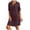 Purple, variant on Dress with Sleeves Fashion Women‘S Casual Loose Solid Color V-Neck 3/4 Sleeve Dress Sundress 3/4 Sleeve Dress