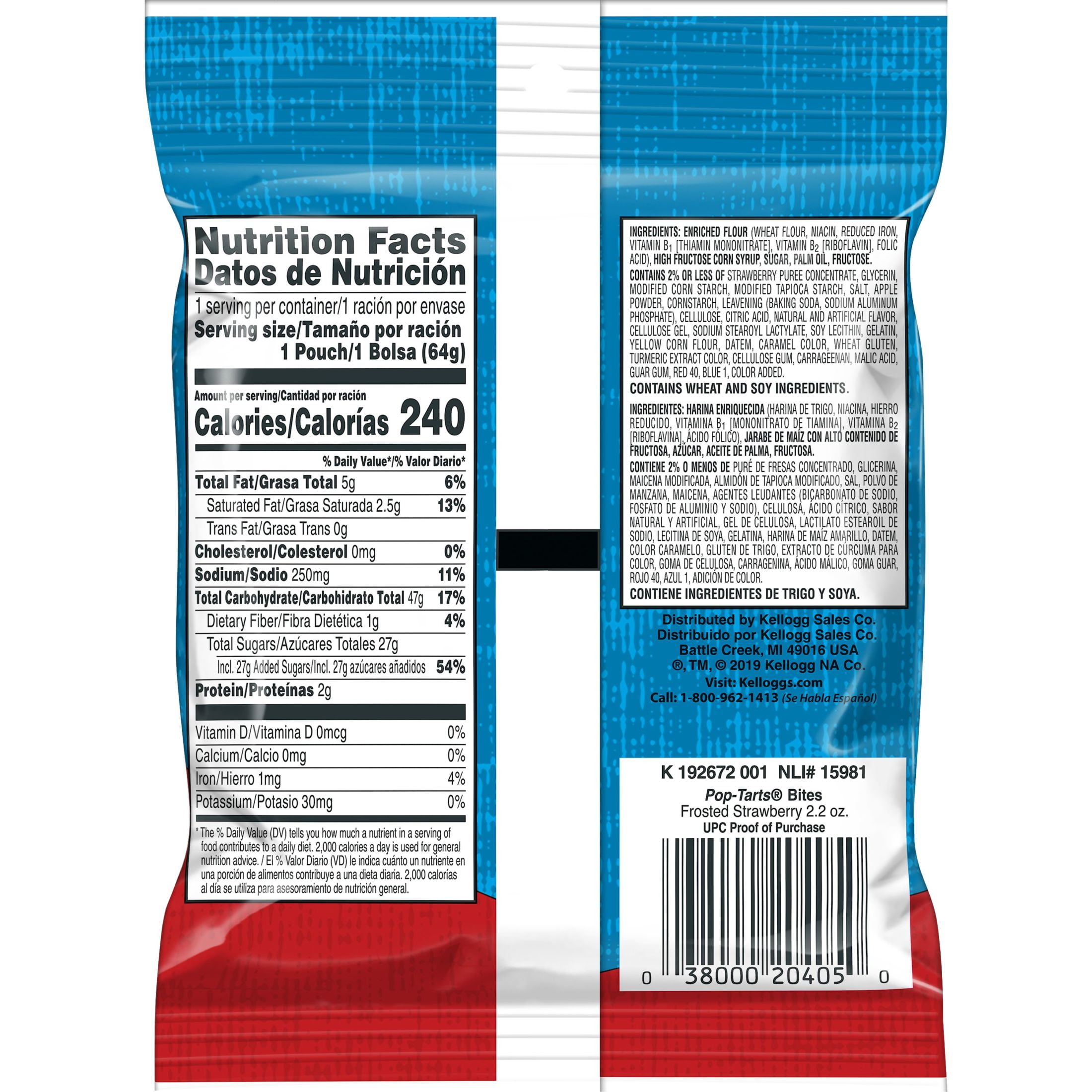 Pop-Tarts Frosted Strawberry Breakfast Baked Pastry Bites, 2.2 oz