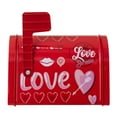 thumbnail image 2 of Red Metal Valentine Mailbox Treat - 5.3x3.7x3.1" "Love" & Lips Design - Cute Cookie Container & Gift Card Holder for Kids Classroom Exchange, Party Favors & Romantic Table Decor, 2 of 4