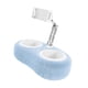 thumbnail image 4 of Soporte de almohada para teléfono, soporte plegable multiángulo ajustable con brazo de eje, para teléfonos, relojes, tabletas, lectura en casa azul claro, 4 of 9