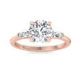 thumbnail image 2 of Beegio - Tapered Baguette Round Cut Moissanite Lab-Diamond Engagement Ring, 2 of 5