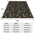 thumbnail image 3 of Throw Blanket Vintage Magic Mushroom Leaf Forest Couch Blankets Plush Flannel Cover Lightweight Soft for Living Room Bed Sofa Travel Office Camping 60 x 80 Inch, 3 of 6