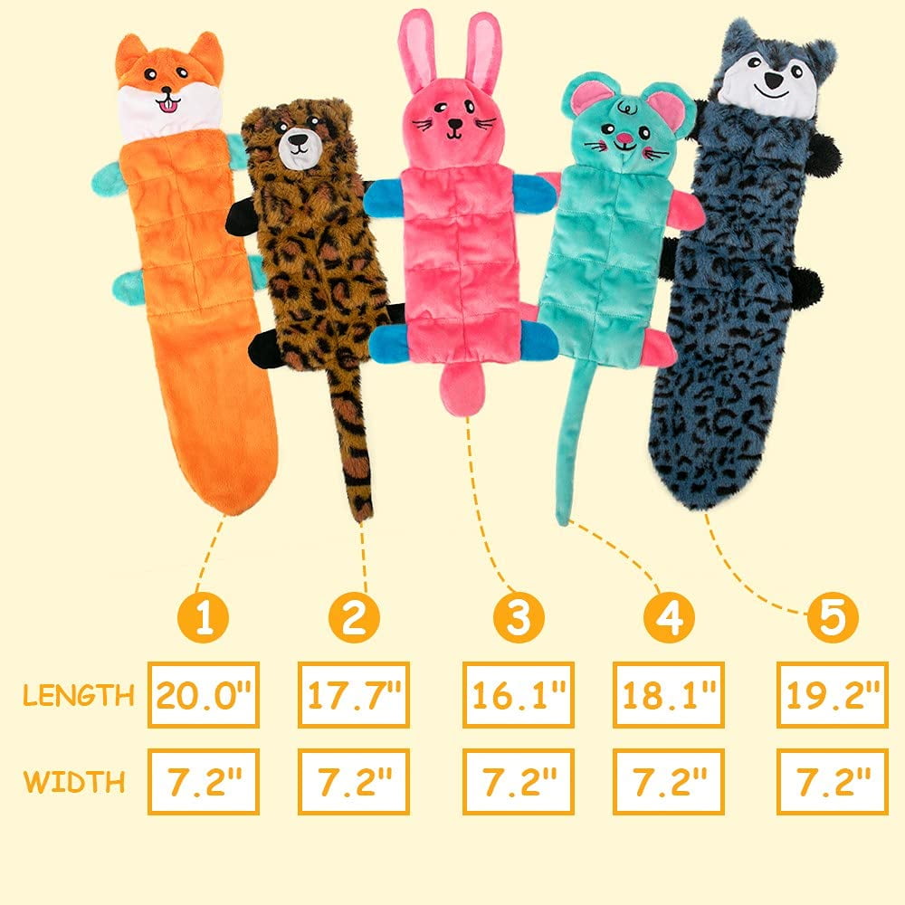 teytoy No Stuffing Dog Toy, Crinkle Squeaky Dogs Teething Chew Toys Set for Small Medium Large Breed Puppies Aggressive Chewers,Durable Birthday Interactive Plaything Dogs Doggies Toys Bulk