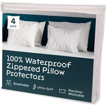 Niagara Sleep Solution 4 Pack Waterproof Pillow Protectors Standard 20x26 Inches