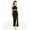 Black, variant on SEQUIN HEARTS Womens Black Slitted Sleeveless Halter Full-Length Formal Fit Flare Dress 9