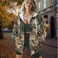 thumbnail image 5 of Garronmavis Camouflage Leaves Women Oversized Sweatshirts Versatile Casual Zip Up Hoodies for Women Relaxed Stretchy Long Sleeve Winter Clothing Outfits with Pocket, 5 of 7