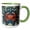 Green/White, variant on 3drose, Crab William Morris Style Nautical Sea Ocean Botanical Blue Green Red, 11oz Magic Transforming Mug