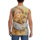 thumbnail image 4 of Fotbe Girl Hugging Dog Flowers Men's Camiseta sin Mangas Estampada para Hombres, Playera Casual para Gimnasio, Entrenamiento, Playa-Small, 4 of 7