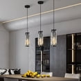 thumbnail image 6 of LMQNINE K9 Crystal Pendant Light,Adjustable Ceiling Light for Kitchen Island,Bedroom,Dining Room,E26 Base Black,1-Pack, 6 of 8