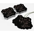 thumbnail image 5 of Inkdotpot Pack Of 50 Real Rose Gold Foil Bracket Shape Paper Tags Merry Christmas & Happy Text Favor Hang Tags, 5 of 7