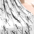 thumbnail image 3 of White Dancing Skeleton Pattern Blanket,Comfortable Soft Flannel Throw Blanket,All Season,Warm Lightweight Blankets for Sofa Bed Couch Living Room Chair,30"x40", 3 of 4