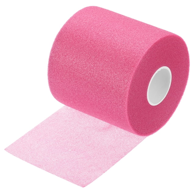 Unique Bargains 30 Yard PE Tennis Badminton Racket Grip Cushion Wrap Tape Backing Film, Fuchsia