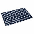 thumbnail image 2 of Navy Blue Morocco Pattern Door Mat&nbsp;Indoor Outdoor Entrance, Non Slip Rug for Kitchen Bathroom Entryway Rug, White Moroccan Geometric Art Washable Doormat Floor Mat 24x36 Inch, 2 of 8
