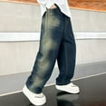 thumbnail image 5 of Tiijoy Boys Loose Fit Distressed Jeans Casual Straight Leg Pull On Denim Pants, Sizes 4-5, 5 of 8