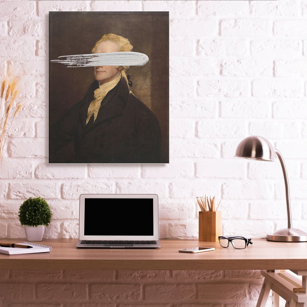 Stupell Industries Paint Censored Hamilton Portrait Classical Design Designed by Jennifer Goldberger