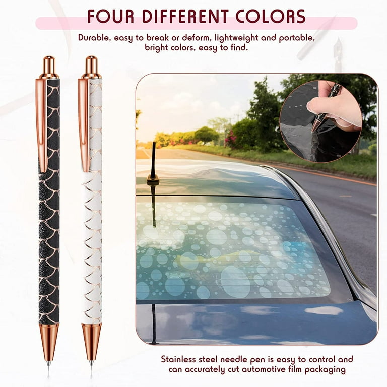 2 Pcs Glitter Weeding Pen Fine Point Pin Pen Weeding Tool for Vinyl Air  Release Pen for Easy Craft Vinyl Projects