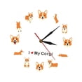 thumbnail image 3 of Reloj de Pared Moderno Decoración Artística Corgi Creativo para El Dormitorio de La Sala de Estar, 3 of 9