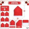 thumbnail image 3 of Christmas Chair Covers Pack of 6, 24x20 Inch Red and White Santa Claus Hat Chair Back Covers, Christmas Chair Back Covers Kitchen Chair Covers for Christmas Holiday Festival Decoration, 3 of 8