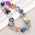 thumbnail image 3 of U8MO Colorful Plated Round Disco Ball 6mm 8mm 10mm 12mm 96 Facets Crystal Glass Beads-Opal Half Blue-12mm 10pcs, 3 of 5