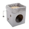 thumbnail image 2 of PETMAKER Cat Pet Bed/House with 2 Removable Plush Cushion Pads, 2 of 5