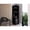 Black, variant on Black 71" Corner Bar Cabinet with 8 Cubbies 2 Shelves and Central Shelf for Home Entertaining Areas