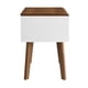 thumbnail image 5 of Mesa Auxiliar O Mesita De Noche Moderna De Mediados De Siglo Modway Render En Color Blanco Nogal, 15 X 19 X 21,5, 5 of 5