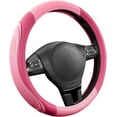 thumbnail image 2 of Car Steering Wheel Cover - Microfiber Leather Steering Wheel Wrap Sports 14.5-15 Inch Steering Wheel Cover Non-Slip for Men Women Pink & HotPink Color, 2 of 8