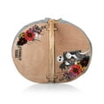 thumbnail image 3 of Nightmare Before Christmas - Jack & Sally Floral - Country Picnic Basket, Navy Blue & White Stripe, 3 of 3