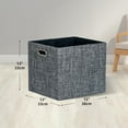 ArcaGuru 13x15x13 Storage Cube Bins, Linen Foldable Fabric Storage