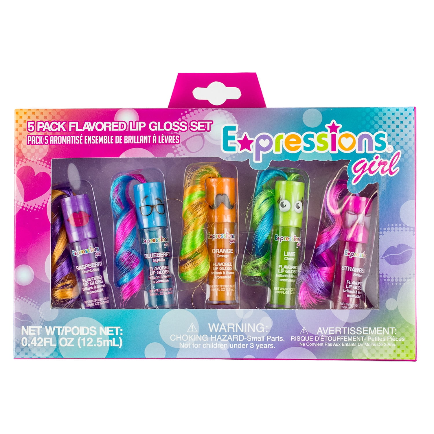 Expressions Girl Funky Hair Lip Gloss, 5 Ct