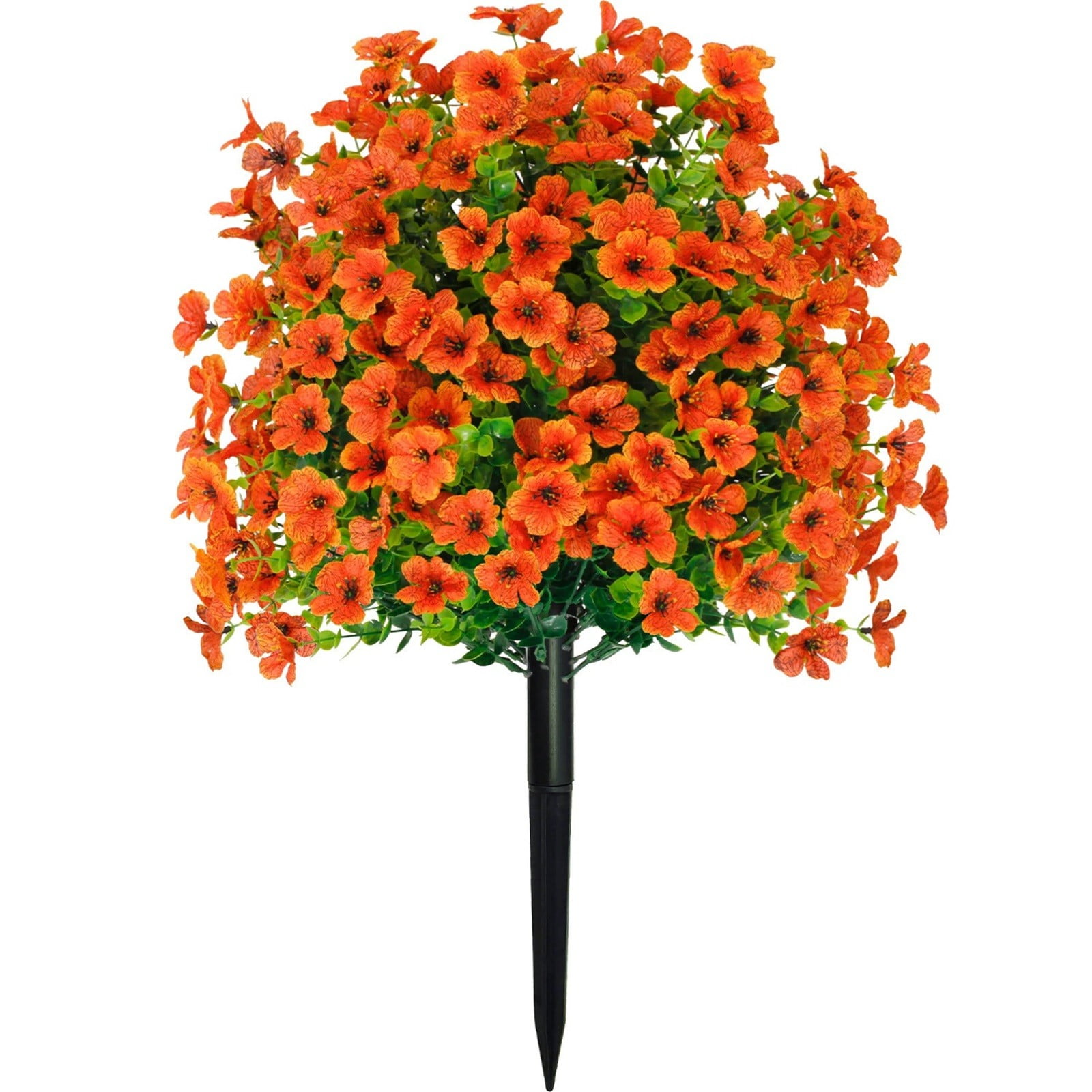 Artificial Flower with Detachable Garden Stake,Includes 105 Flowers, Realistic Morning Glory Bush, 60cm Yard Stakes for Outdoor Decorations, Multi Color Faux Plant for Patio Garden