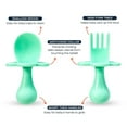 thumbnail image 5 of Grabease Baby and Toddler Self-Feeding Utensils – Spoon and Fork Set for Baby-Led Weaning – Made of Non-Toxic Plastic – Featuring Protective Barriers to Prevent Choking and Gagging, 5 of 10