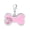 Pink, variant on Alloy Pet ID Tag for Dog and Cat, Animal Name Identification Pendant in Bone Shape, Engravable Keychain Accessory with Rhinestone Decor and Lobster Clasp, Pink (1.3 inches / 3.4 cm)