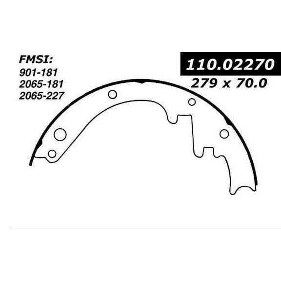 Centric Parts Drum Brake Shoe P/N:112.02270