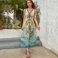 thumbnail image 5 of Retro Sail Pattern Design Sleeveless Dress Summer Clothes for Women Women's Clothing 2025, 5 of 7