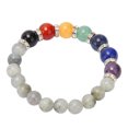 thumbnail image 2 of Pulsera De Chakra Cuerda Elástica Alivio Del Estrés Relajante Pulsera De Cuentas Estrechamente Conectada Para Meditación Fiesta Curación Gris, 2 of 5
