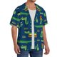 thumbnail image 2 of Fotbe Little Pirate Crocodile Camisa Estampada de Manga Corta para Hombre, Casual de Verano, Estilo Playero, Sin Arrugas-Medium, 2 of 5