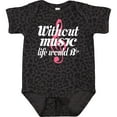 thumbnail image 3 of Inktastic Without Music Life Would Be Flat Girls Baby Bodysuit, 3 of 5