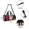 thumbnail image 5 of Fragmented Flowers Travel Tote Yoga Bag Sports Bag Luggage Bag with Interior Zipper Pocket, Large Capacity - 17.7 inches, 5 of 6