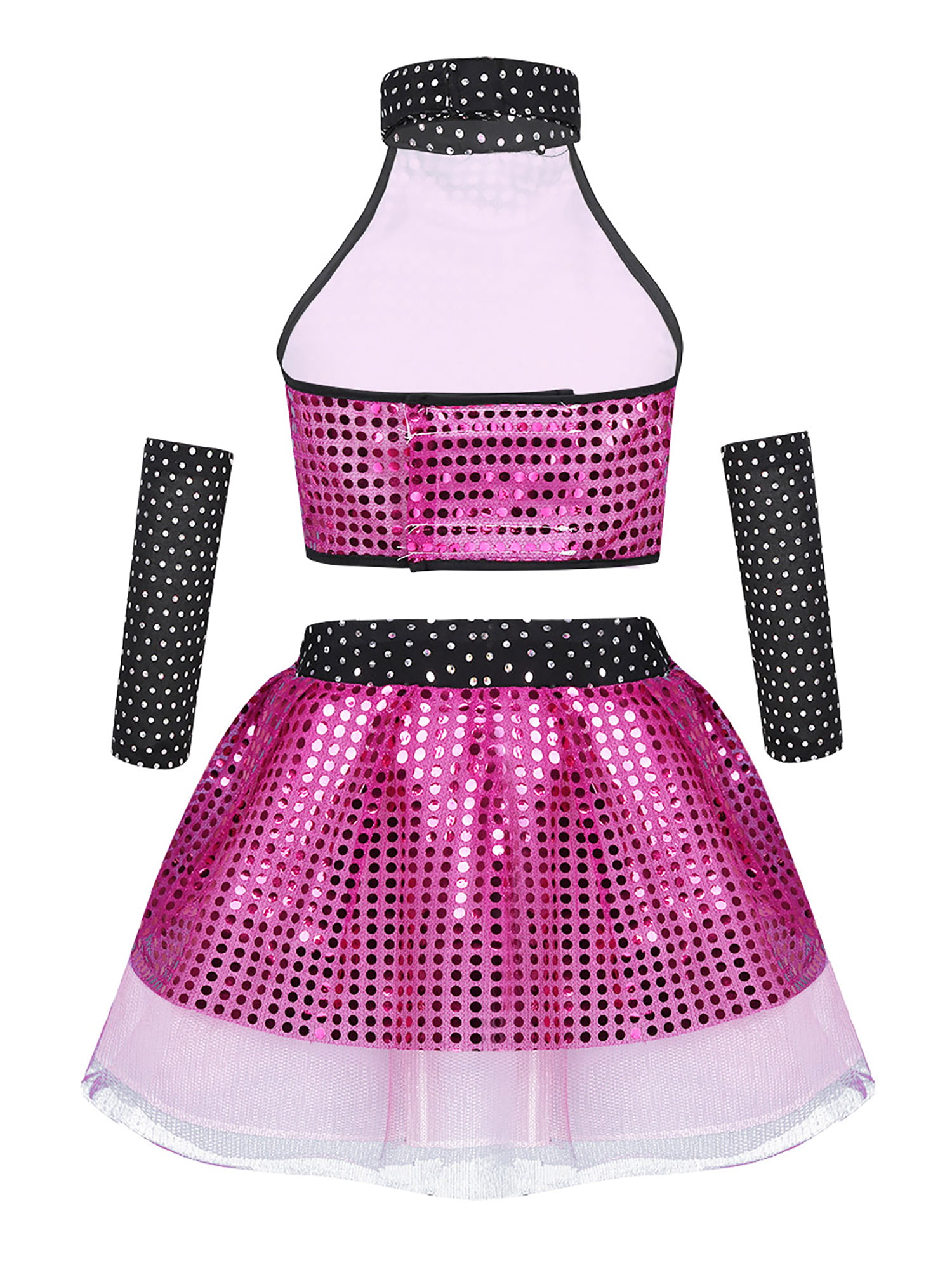 Details about   NWOT Dance Costume Foil FAUX SEQUIN Dress Hoop Hem GIRLS Child Size