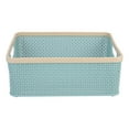 thumbnail image 6 of PAMINGONO Blue 26X7.9in Plastic Storage Baskets 1Pcs For Kitchen Bathroom Organization, 6 of 8