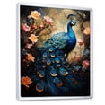 thumbnail image 2 of Designart "Enchanted Blooms With Fantasy Peacock I" Animals Peacock Floater Framed Canvas Prints, 2 of 5