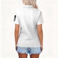 thumbnail image 3 of HAJWOH Summer Tops For Women 2025, 4Th Of July Polo V Neck Button Down Short Sleeve Collared Golf Shirts Casual Outfit, 3 of 4