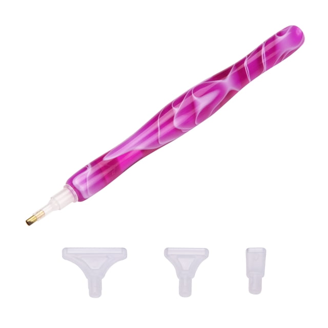 Kit de bolígrafo de pintura con joya de diamantes, punta de resina, herramienta de selección de diam Abanopi Morado