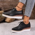 thumbnail image 5 of Miqool Women's Platform Wedge Heel Summer Casual Chic Pointed Toe Lace Up Thick Sole Rope Sole Dress Shoes, 5 of 9