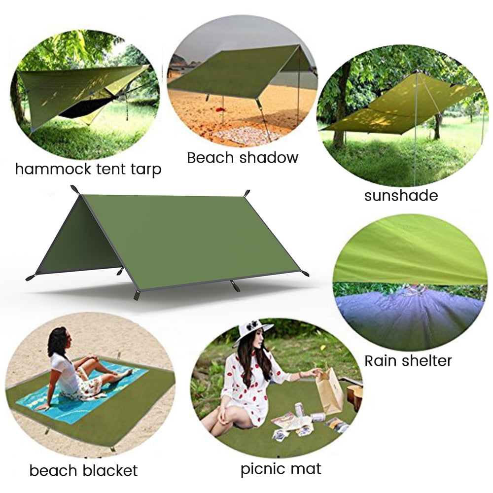 Outdoor Camping Fishing Waterproof Tent Tarp Sunshade Shelter Rain Awning Cover 