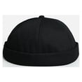 thumbnail image 6 of COCOpeaunt Men Women Skullcap Sailor Cap Outdoor Cotton Hat Warm Rolled Cuff Bucket Cap Brimless Hat Solid Adjustable Hip-Hop Hats Gorros, 6 of 6