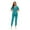 Lake Blue, variant on VIAOLI Women's Scrubs Set - Stretchy Medical Uniform with Pockets, for Nurses & Doctors, S-XXL, Multi-Color